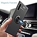 WATACHE Galaxy Note 10+ Plus/Pro/5G Case, Slim Fit Heavy Duty Soft TPU Case with Metal Finger Ring Grip Holder Kickstand [Support Magnetic Car Mount] for Galaxy Note 10+/Plus,Black