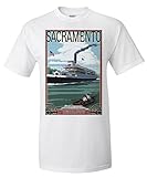 Sacramento, California - Delta King Riverboat (White T-Shirt XX-Large)