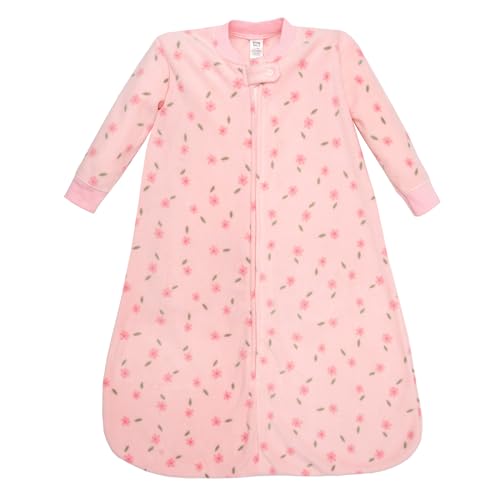 Hudson Baby Infant Girls Long-Sleeve Fleece Sleeping Bag, Small Floral, 0-6 Mon…