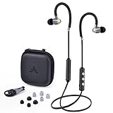 Avantree DUAL DRIVER Hi-Fi Bluetooth In Ear Earbuds / Earphones with Rich Sound for Musician Ear, AptX Noise-Isolation Wireless Headphones with Mic - Clari Air