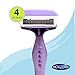 Noxzema Spa Shave 4-Blade Shavers; Women’s Purple Disposable Razors Feature Moisture Strip with Moroccan Argan Oil and Quad-Blade Design for Ultra Smoothness; Pivoting Head Flexes to Adjust to Curves