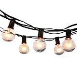 Upook Globe String Lights G40 UL Listed Patio Lights for Indoor Outdoor Commercial Decor 25Ft with 25 Clear Bulbs Outdoor String Lights for Party Wedding Garden Backyard Deck Yard Pergola Gazebo