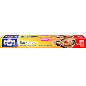 Toppits Bakpapier met anti-slip onderkant, 1 x 8 m rol, bruin