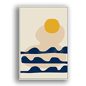 Framed Canvas Wall Art for Living Room, Bedroom Illustration Canvas Prints for Modern Home Decoration Ready to Hang - 16"x24" inches