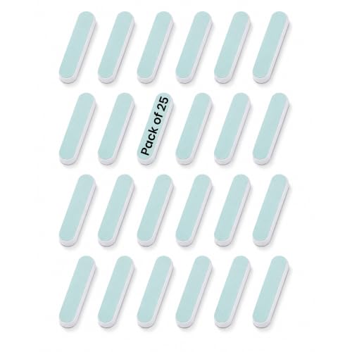 Protetor de unhas ForPro Super Quick Shine 2 vias, verde 400/branco 4000, polidor de unhas dupla face, 8,9 cm C x 1,9 cm L, 25 unidades