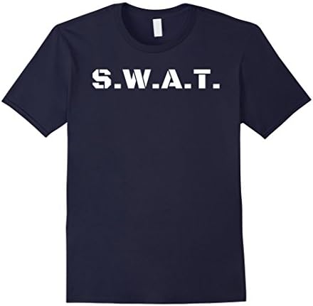 Mens S.W.A.T. Halloween Costume T-Shirt Medium Navy