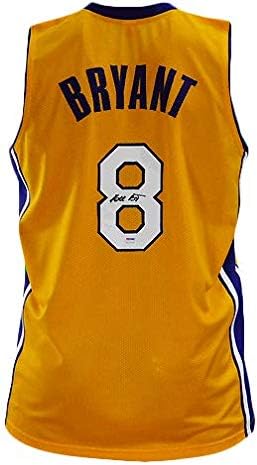 Kobe Bryant Signed Basketball Jersey - Los Angeles Yellow Custom - Autographed and PSA/DNA Authenticated