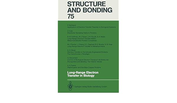 Amazoncom Long Range Electron Transfer In Biology - 