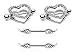 (2pcs) Clear heart Nipple Shield RingS & (2pcs) Angel Wing Nipple Rings by PIERCE ME