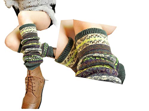 Lucky staryuan Black Friday Women Set of 3 Wool Knit Leg Warmer Boot Warmer (Style 2)