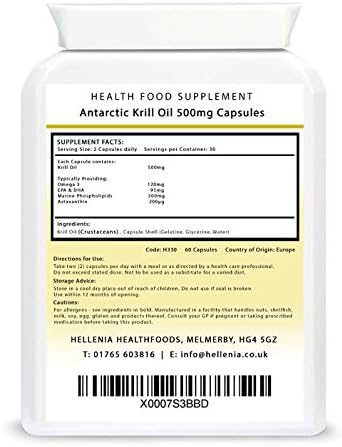 100% Antarctic Krill Oil Capsules 500mg, 1 count (Pack of 60) - Image 3