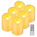 Kohree Realistic Battery-Powered Flameless Pillar Candles, Unscented Ivory Votive LED Candles with Remote Control and Timer, Batteries Included, 6 Piece