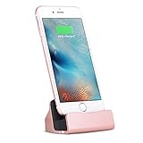 iPhone Charger Dock,Red Gem Charge and Sync Stand for iPod,iPhone 5 5s 6 6s plus iphone SE with Charger Cable (Rose gold)