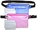GoBackTrail Waterproof Pouch Set – Includes 2 Large Heavy Duty Dry Pouches Plus 4 Bonus Valuable Bags – Adjustable Waistband – for Men, Women or Kids – Protect Cash, Credit Cards, Keys Smartphones