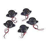 Cylewet 5Pcs SFM-27 DC 3-24V Electronic Buzzer Alarm Sounder Continuous Sound Beep (Pack of 5) CYT1083