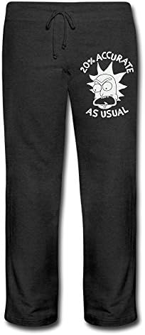 PGxln Women's Rick And Morty 20% Accurate As Usual Running Pants Color Black Size L
