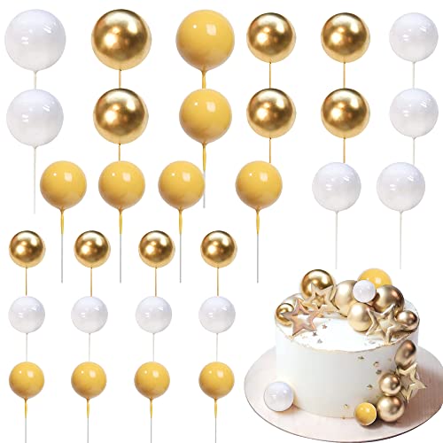 Rsstarxi Foam Ball Cake Topper Set