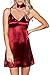 Simplee Apparel Women's Sexy Spaghetti Strap Backless Satin Sleepwear Chemises