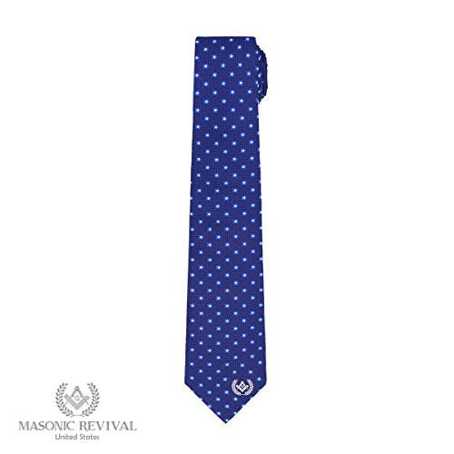 Forget Me Not Necktie by Masonic Revival (Width: 3" Blue)