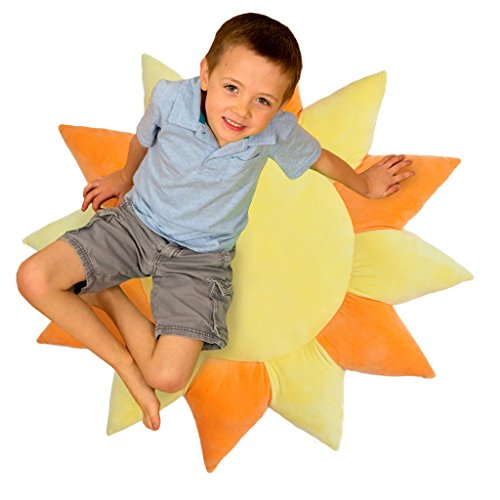 Floor Bloom Soft and Cozy Sun Floor Pillow for Kids (Extra Large - Skyward Collection)