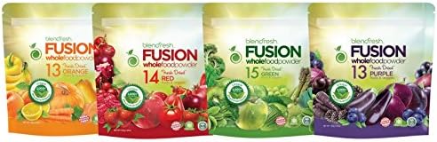 Plant-Based Superfood Pack With 55 Different Fruits &amp; Vegetables. SAVE $18 on the 4 Color Groupings. Whole Food Powder. Vegan. Gluten Free. FREE Magazine. By Blendfresh.