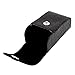 Faux Leather Press Buckle Folding Eyeglasses Case Glasses Box Black