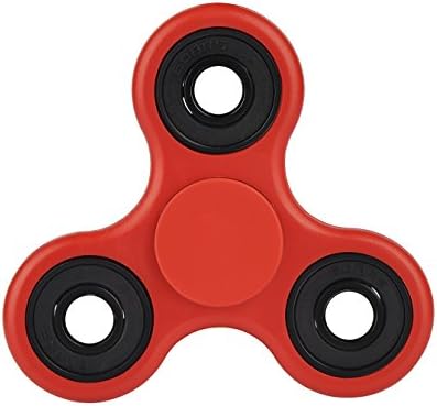 PKC Hand Spinner Fidget Toy Nylon POM Material Hybrid Si3N4 Ceramic Bearing Good for ADHD EDC Hand Killing Time (Red)