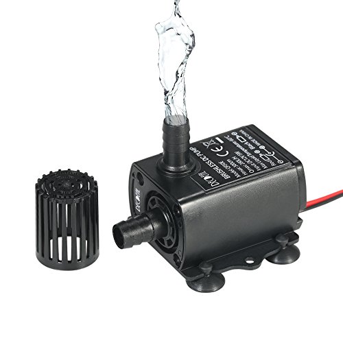 Decdeal Submersible Water Pump DC 12V 5W Ultra-quiet Pump for Pond, Aquarium, 280L/H Lift 300cm