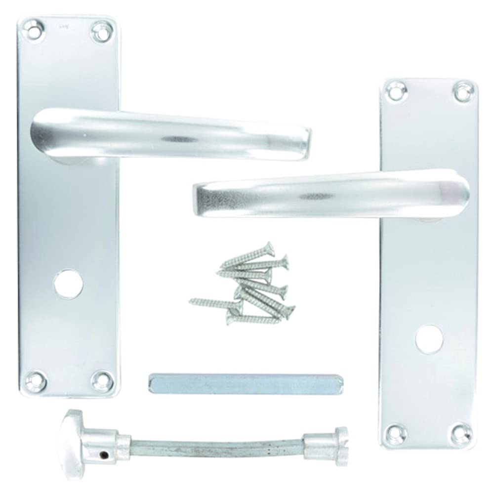 Merriway BH06474 Bathroom Handle Bright Aluminium 150mm, Silver Tone