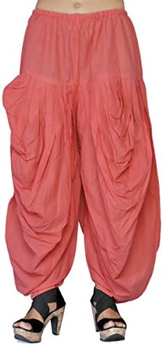 VB Originals Women's Cotton Baggy Dhoti Salwar Casual Trouser Ethnic Wear Medium Peach