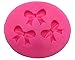 Silicone Set of 2 Bow Candy Cake Decorations Ribbon Mold