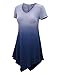LL Womens Short Sleeve All Over Tie-Dye Ombre Tunic Shirt - Made in USA