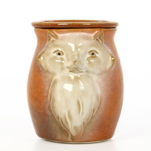 Hosley's 5" High Orange Woodland Animal Ceramic Electric Oil Warmer. Ideal Gift for Wedding, Spa and Aromatherapy. Use with HOSLEY Brand Fragrance Oils, Essential Oils and Wax Melts / Cubes.