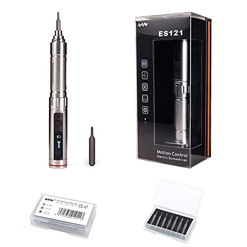 NovelLife Upgraded ES121 Mini Precision Electric Screwdriver Cordless Smart Motion Control Power Screwdriver 3 Axis Gyro OLED Display with 16pcs 4mm Magnetic Bit for Smart Phone RC Repair ES-B7 ES-A7 - Thumbnail 7