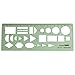 4PCS Plastic Green Measuring Templates Geometric Rulers for Office and School, Building formwork, Drawings Templates CSPRING