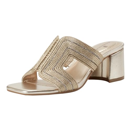 Bandolino Women’s MOLANE Heeled Sandal, Gold 710, 7.5