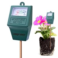 Moisture Meter, Longruner Indoor/Outdoor Soil Moisture Sensor Meter,Soil Water monitor, Hydrometer for Garden, Farm, Lawn Plants (No Battery needed) LKP02