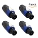 Keilton 4 Pole Audio Loud Speaker Cable Connector Twist Lock Male Plug,4 Pack