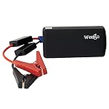 WEEGO JS12 Jump Starter 1400 Peak 400 Cranking Amps Basic Lithium Ion Power Pack USB Charging 100 Lumen LED Flashlight
