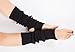Toes Home Women Crochet Stirrup Leg Warmers Boot Cuffs Socks for Dance Yoga Black
