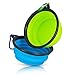 Starling's Collapsible Dog Travel Bowl - Water & Food Bowl Set By Silicone BPA Free & FDA Approved- W/D-Ring. Foldable, Portable - Ideal for Traveling, Hiking, Camping.