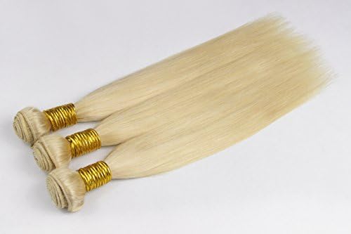 Taida Hair Blonde Brazilian Hair Straight 3 Bundles 613 Blonde Virgin Hair Platinum Blonde Virgin Hair Honey Blonde Brazilian Hair 22" 24" 26"