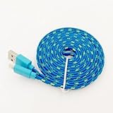Jackpoloo® Iphone 6 Lightning USB Charging Cable 10ft Extra Long Cord for Iphone 6s 6s+ 6plus 6, 5s 5c 5,ipad Air Mini Min2, Ipad 4,ipod 5,ipod 7, Ios9. Nylon Braided (blue)