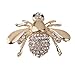 MagiDeal Lovely Small Honey Bee Rhinestone Brooch Pin for Women Gold