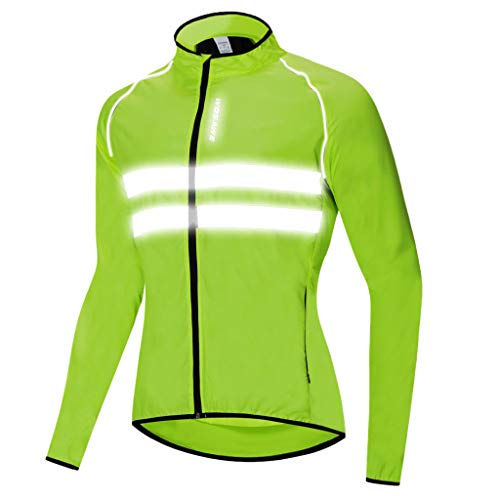 B Blesiya Unisex waterdichte winddichte regenjas fietsjas reflecterende loopjas fietskleding fietsshirt - Image 6