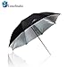 LimoStudio 33 inch Diameter Double Layer Black/Silver Photo Umbrella Lighting Reflector for Contrast, Concentrative Light, AGG126