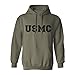 USMC Athletic Marines Hooded Sweatshirt in Military Green
