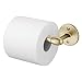 mDesign Modern Metal Toilet Tissue Paper Roll Holder and Dispenser for Bathroom Storage - Wall Mount, Holds and Dispenses One Roll, Mounting Hardware Included - Soft Brass