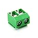 massmall 30Pieces 2 Pin 5mm Pitch PCB Mount Screw Terminal Block Connector 250V 8A(Green)