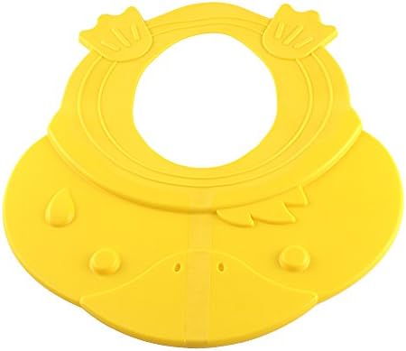 HOOYEE Foldable Safe Shampoo Shower Bathing Protection Soft Silicone Stretchable Bath Visor Cap Hat For Toddler's, Baby, Kids, Children (Orange 2)